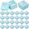 Granvoo 24 Pcs Scatole Regalo Piccole 4x4x3cm, Scatoline Gioielli Cartone con Inserto in Velluto, Scatola Portagioie per Gioielli, Collane, Anelli e Orecchini (Blu)