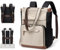 GOLF QUALITY Rucksack Damen, Laptop Rucksack 16 Zoll, Tote Bag Arbeitstasche Backpack Women Groß, Rucksäcke Elegant für Women's Casual Daypacks, Business Rucksack Mandel Schwarz