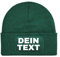 NIMAMA Unisex Erwachsenen Mütze Beanie Bedrucken Lassen - Mit Wunschtext personalisiert - Individuell als Geschenk für Herren und Damen selbst gestalten - Flaschengrün