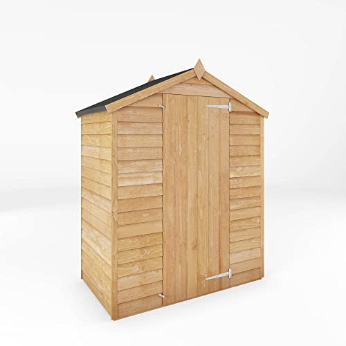 WALTONS | 3 x 5 Overlap Outdoor Garden Shed | Windowless | Single Door | Apex Roof | 7mm Overlap Cladding | Wooden Storage Sheds | 3 x 5 3ft 5ft (3ft x 5ft)
