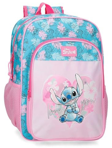 Joumma Disney Heart Stitch Mochila Escolar Rosa 30x40x13 cms Poliéster 15,6L