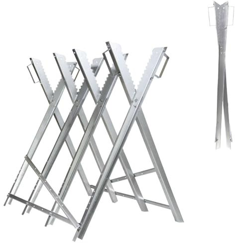 Sägebock Kettensäge Brennholz Holzsägebock klappbar Holzbock Metall Sägehilfe