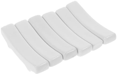 NULYLU 6pcs Chopstick Rest Stand Ceramic Spoon Fork Holder Tableware Stand for Dining Table Restaurant Cafe Shop Home Decor Keeps Chopsticks from Rolling White
