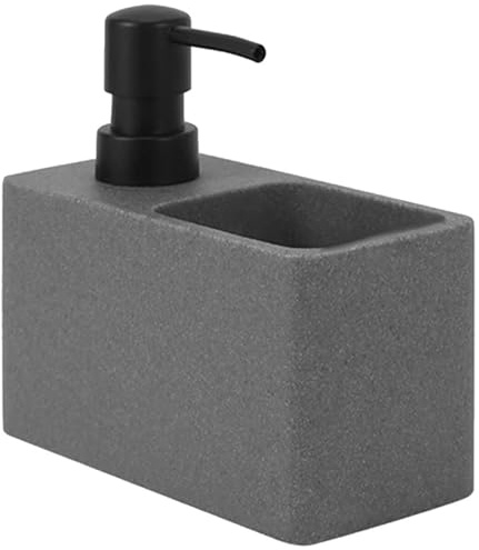 Distributeur De Savon À Vaisselle avec Porte-éponge, Étui Rangement en Résine, Aspect Moderne Et Élégant, Distribution Nettoyage Pratiques for La Cuisine Salle Bain
