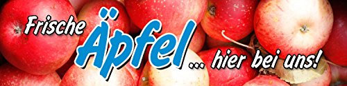 PVC Werbebanner Banner Plane Frische Äpfel mit Ösen, 2000 x 500 mm