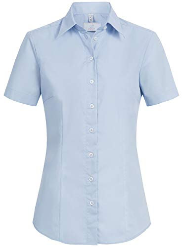 GREIFF Corporate Bluse Damen Basic Regular-Fit Hellblau 38