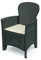 Modularer Sessel mit Rattan-Effekt, Made in Italy, 60 x 58 x 89 cm, Farbe Anthrazit