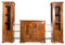 MASSIVMOEBEL24.DE Oxford Wohnwand Akazie, Farbe:Hellbraun lackiert, Größe:316x39x200 cm (BxTxH)