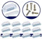 Coardor Cupboard Magnetic Door Catch for Cabinet 12 in 1 Kit Screws 60pcs Heavy Duty Magnet Catches Kitchen Latch Small Home Furniture Wardrobe 6kg Pull Strong White