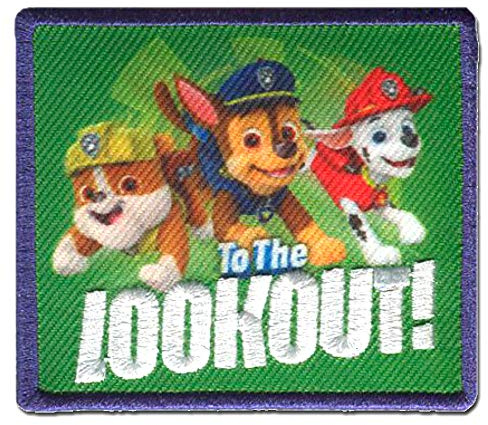 Paw Patrol To The Lookout - Aufnäher, Bügelbild, Aufbügler, Applikationen, Patches, Flicken, Zum Aufbügeln, Größe: 6 x 7 cm