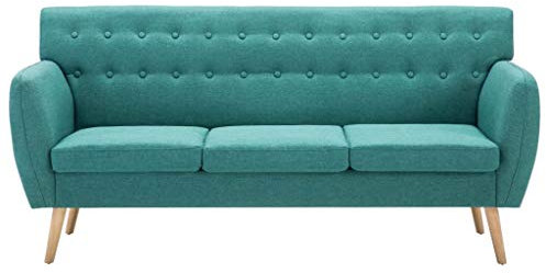 Tidyard 3-Sitzer-Sofa Stoffsofa Polstersofa Loungesofa, Stoffbezug, 172 x 70 x 82 cm, Grün