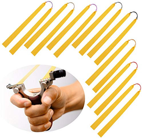 8 Pezzi Elastico per Fionda 25cm Elastico Fionda Professionale da Caccia Pesca Elastico Piatto Fionda Bande di Gomma Ricambio per Fionda Elastico Piatto per Fionda per Giochi di Tiro all'Aperto Fionde