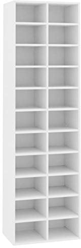 vidaXL Schuhschrank, weiß, 54 x 34 x 183 cm, Spanplatte