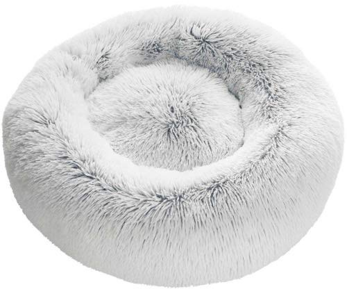 Hunde- und Katzenschlafplatz Loppa Farbe weiß, Größe M | Polyester, kuscheliger Schlafplatz mit herausnehmbarer Füllung, pflegeleicht, Bezug waschbar, Farbe: Weiß, Größe: M