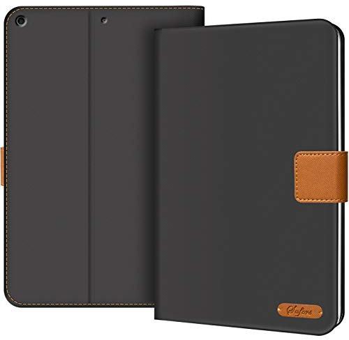 Verco Hülle für Apple iPad 2020/2021 10.2 Zoll, Schutzhülle Tablet Tasche Standfunktion Cover für iPad 10.2 [8/9. Generation], Schwarz