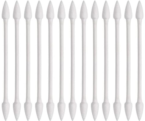800 Pieces Cotton Buds, Double Pointed Ear Buds, Cotton Swabs pointed tip with Paper Sticks, 4 Packs, 200 Pieces 1 Pack (Double Pointed Shape)