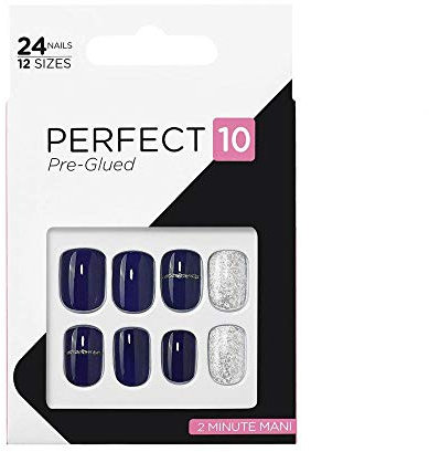 Elegant Touch Perfect 10 Pre-Glued Nails - Night Life