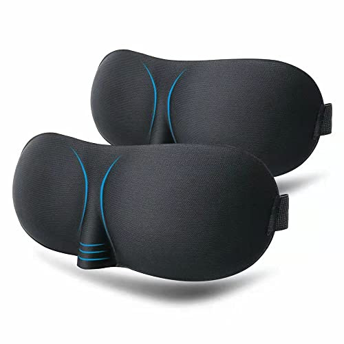 Schlafmaske für Damen und Herren Superweiche Schlafmaske 3D-Augenmaske mit verstellbarem Gummiband, hilft bei Schlaflosigkeit mit Ohrstöpseln