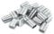 Constrabo® | 10x Manchons à sertir en aluminium avec double embouts 8.0 mm | Ferrules en aluminium, clip à sertir, manchons de presse, manchons à sertir, connecteurs pour câbles métalliques