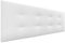 DHOME Kopfteil Gepolstert 8cm Dick - ACUALINE Stoff Und Kunstleder Bett-Kopfteil (Stoff Weiß, 160cm Für Betten 150/160)