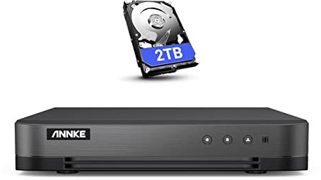 ANNKE 16CH 1080P Lite Hybrid 5-in-1(TVI/AHD/CVI/CVBS/IPC) CCTV AI DVR, Human/Vehicle Detection, H.265+ Security 16 Channel Surveillance Digital Video Recorder with 2TB Hard Drive, Easy Remote Access