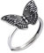 Banemi Finger Rings Women, Freundschaftsringe Silber Schmetterling Open Gravur Hypoallergen Partnerring Hochzeitsgeschenk