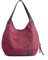 PORRASSO Bolsos de Mujer Lona Bolsa Tote Señoras Bolso de Hombro Vintage Bolso de Mano Ligero para Compras Viajes Escolares Trabajo Rojo