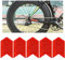 MUQZI Kettenstrebenschutz, 5 Stück Fahrradkettenstreben-Schutzaufkleber aus Silikon Rahmenschutz Fahrrad Schutzfolie für Mountainbike, BMX, Rennrad (Groß-rot)
