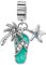 BIZK Kokosnussbaum, Seestern, Hausschuhe Charm Anhänger für Armband 925 Sterling Silber Charm Bead Pendant für Europäische Armbänder und Halsketten
