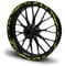16-teiliges Set Felgenrandaufkleber Sticker für Motorrad Auto Felgen Future Design Komplett Set Felgenaufkleber für 15 16 17 18 19 Zoll MR017 (Neon Gelb, Matt)