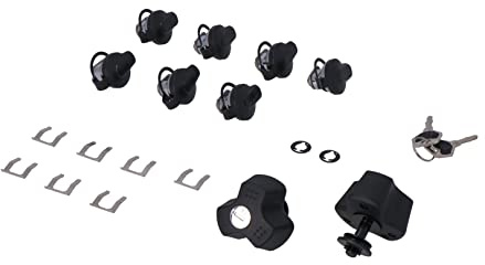 SW-Motech Satz VON 7 KOFFERRAUMSCHLÖSSERN + Anti-Theft KIT FÜR EVO GEPÄCKTRÄGER Anti-Theft 2 SCHLÜSSEL SCHWARZ