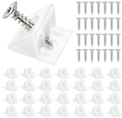 50pcs Drawer Repair Kit, Drawer Supports Drawer Bottom Sagging Repair Fix Mending Wedges, Drawer Repair Kit with Screws Furniture Chest Drawer Bottom Repair Fixing Mending Wedges Drawer