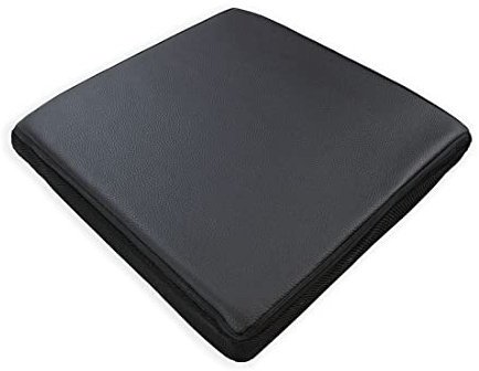 Acomoda Textil – Cojín Viscoelástico para Asiento Silla de Oficina, Ruedas, Gaming y Coche. Asiento Multifunción de Alta Recuperación Desenfundable y Transpirable Color Negro, 40x40x8 cm.