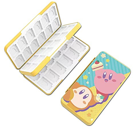 PERFECTSIGHT 48 Switch Game Card Case for Nintendo Switch OLED, Switch Lite, Cute 48 Game Holder Cartridge Case for Game Cards and SD Cards, Kawaii Portable Compact Storage Case Box, Kirby Waddle Dee