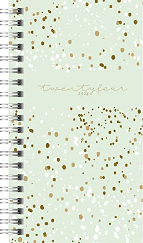 rido/idé Wochenkalender „Confetti“ Modell Timing 2 2024 2 Seiten = 1 Woche Blattgröße 9,3 x 17,2 cm mint
