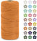 LEREATI Makramee Garn 2mm x 200m Baumwollkordel Natur Baumwollseil Farbig Baumwollgarn, Macrame Cord 2mm für DIY Geflochten, Makramee Deko, Hängepflanze, Wandbehang, Vorhang (Golden)