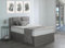 AUKONA Boxspringbett Piano 100x200, Silbergrau H4, 7 Zonen Taschenfederkern-Matratze, H2 H3 H4, Komfortschaum-Topper, Lieferung und Aufbau kostenlos