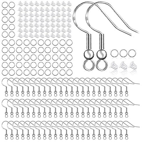 300pcs hypoallergenes DIY-Ohrring-Set mit Ohrringschnallen und Biegeringen für die DIY-Ohrring-Schmuckherstellung