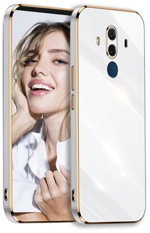POUHYE Handyhülle für Huawei Mate 10 Pro Hülle Original, Mädchen Galvanisierte Kameraschutz Weich TPU Silikon Schutzhülle Ultra Dünn Case Stoßfeste Hülle für Huawei Mate 10 Pro Weiß