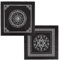 CREATCABIN 2 Stück Altartuch Sonne Pentagramm Himmelskonstellation Tarotkartendeck Spiritueller Wandteppich Tischdecke Macht Heiliges Tuch Astrologie Für Wahrsagerei Hexereizubehör Heidnisch 50 cm
