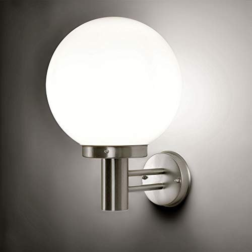 max K O M F O R T Aussenleuchte Wandleuchte Aussenwandleuchte Wandlampe Gartenleuchte Edelstahl E27 270B LED 4W neutralweiß
