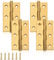 LDHHYH 4PCS Brass Internal Hinges, 75mm - For Wooden Doors, Gates, Closets & Drawers