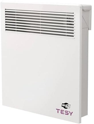 TESY Panel Heater 500W Electric Radiator, Wifi Smart App, With Thermostat and Timer - Wall Mounted Lot 20 Compliant - Bathroom IP24 Rated - for Homes, Offices and More (0.5KW)