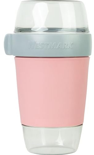 Westmark Lunchpot – praktischer Becher to go, ideal für Essen wie Müsli, Porridge, Suppe und Salat, Mikrowellen- und Tiefkühler-geeignet – 1150 ml, BPA-frei, Rosa