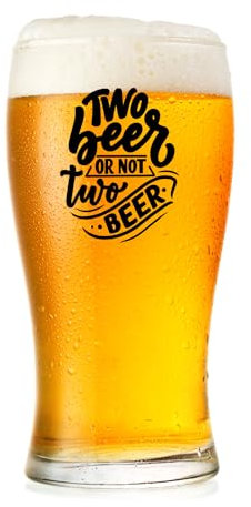 ukgiftstoreonline Two Beer or Not Two Beer Pint Glass is a Novelty Beer Glass specifically Designed for him Gift Boxed