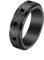 Gualiy Damen Ring Edelstahl, Schwarz Fidget Ring 6MM Hohl Stern Drehbar Ring Größe 67 (21.3)