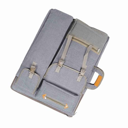 Cocoarm Canva Multifunktionale Große Kunsttasche, Wasserdicht, Tasche für Skizzentafeln, Künstlerbedarf, 66 X 50 cm (Grey)