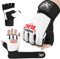 BEAST RAGE Punch Bag Taekwondo Karate Mitts Handschuhe für Männer und Frauen,Half Finger MMA Kickboxing Sparring Martial Arts Boxing Training Gloves - Training Light Workouts (Weiß, XL)
