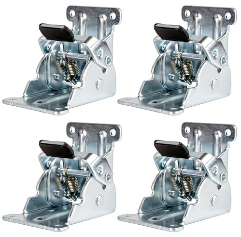 Cokritsm 4 PièCes CharnièRes Pliante Autobloquantess,Raccord De Jambe Pliable,CharnièRe Pliante Autobloquante De 90 DegréS, CharnièRes De Support Autobloquantes Bleu