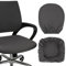 GHVACZS Dunkelgrau Bürostuhl Bezug, Waschbarer Bezug Bürostuhl, Elastischer Bezug für Bürostuhl, Geeignet für die Meisten Bürostühle 38-48cm (Rückenlehnenbezug und Sitzkissenbezug)